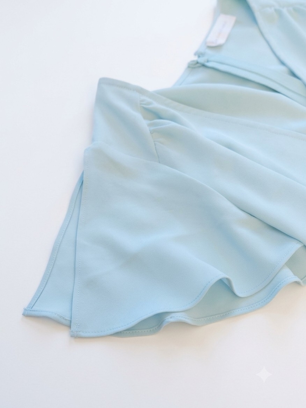 Altar'd State Mint Wrap Dress With High-Low Ruffle Hem - Picture 3 of 6